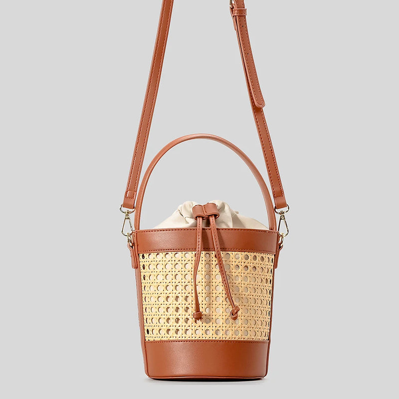 Bolsa Rattan de Palha e Couro PU™