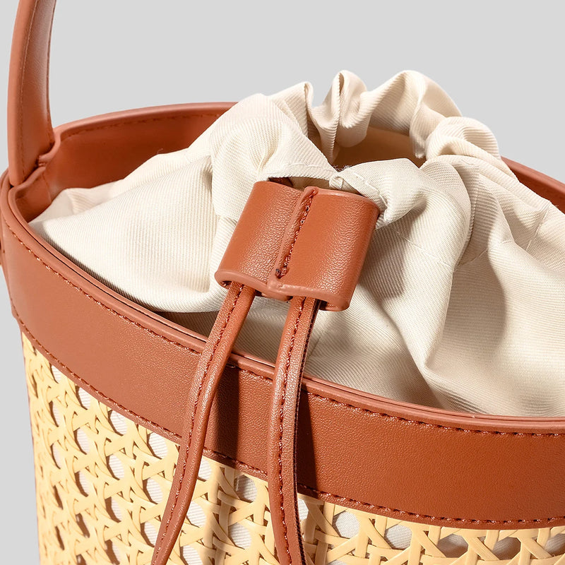 Bolsa Rattan de Palha e Couro PU™