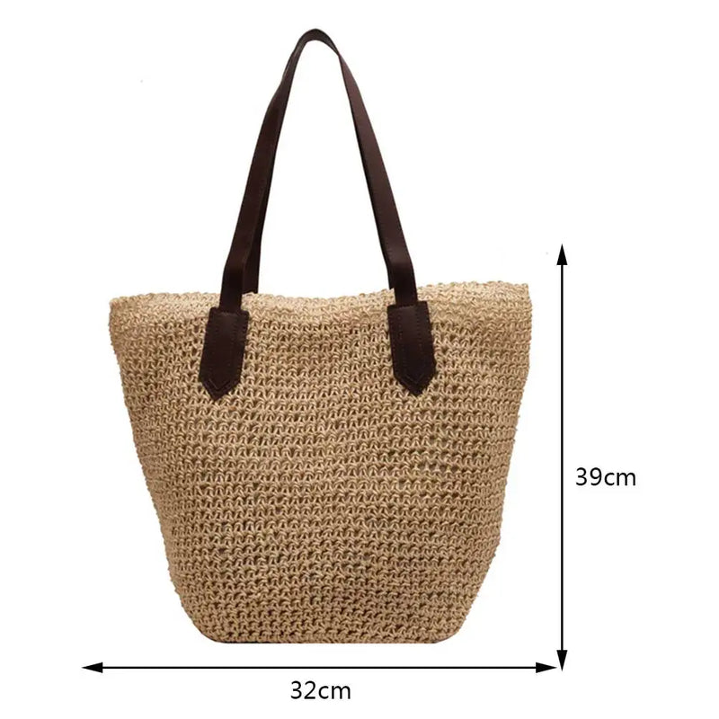 Bolsa de Praia Boho em Palha Trançada Alessandra Coast™