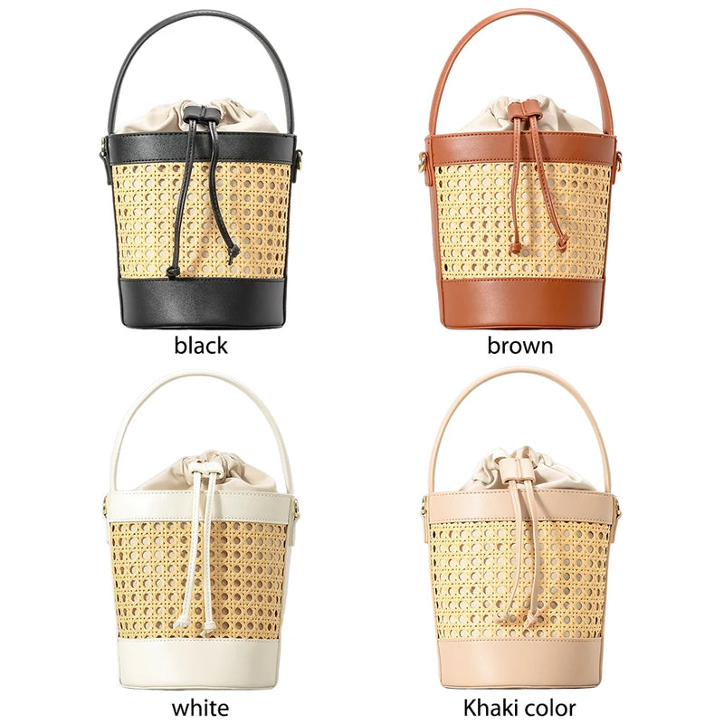 Bolsa Rattan de Palha e Couro PU™