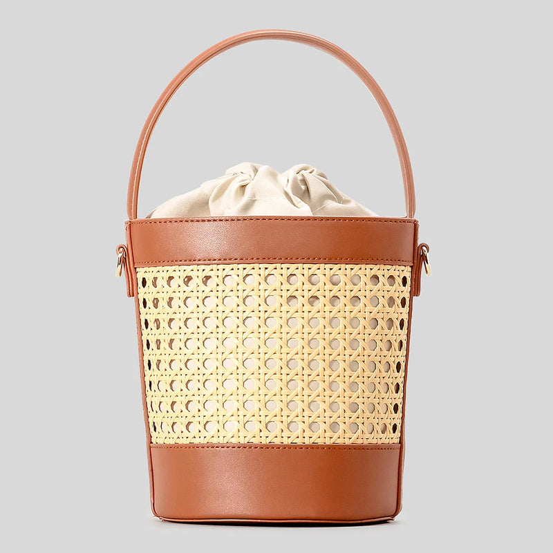 Bolsa Rattan de Palha e Couro PU™