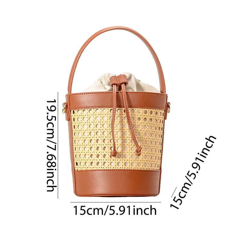 Bolsa Rattan de Palha e Couro PU™